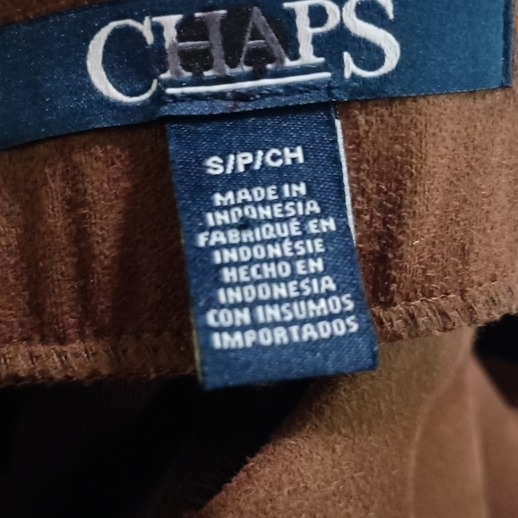 Chaps Brown Suede Material Pants_small - Picture 7 of 7